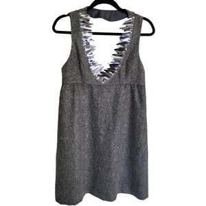 Anna‎ Sui Target 20th Anniversary Collection Sequin V Neck Tweed Dress Size S